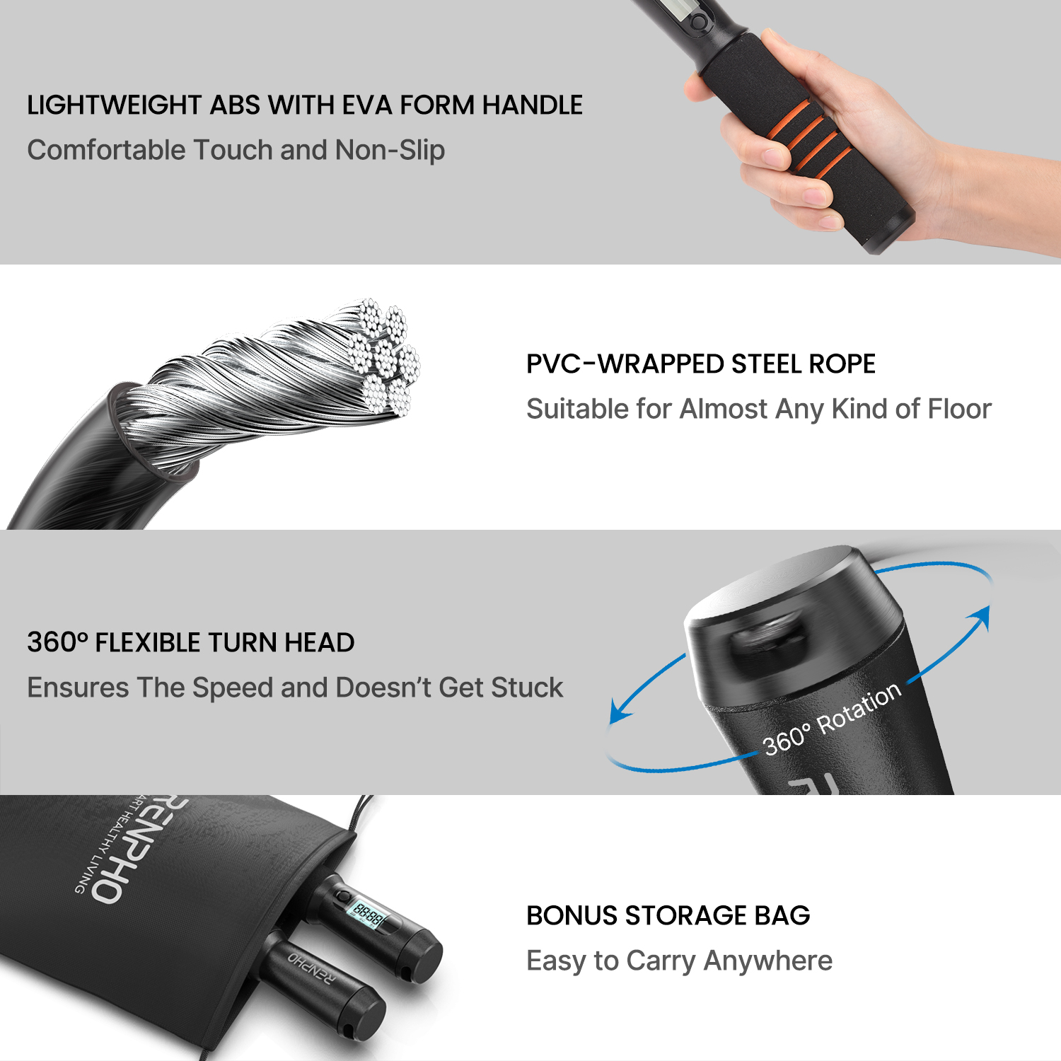 Renpho Smart Jump Rope with App Data Analysis photo 4