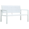 thumbnail image 2 of vidaXL Outdoor Patio Bench Garden Chair Bench with Armrests HDPE Wood Look, 2 of 16