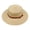 beige, variant on Women's Classic Flat Top Straw Sun Hat: Wide Brim Beach Vacation Hat with Brown Leather Buckle
