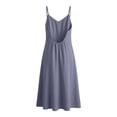 thumbnail image 5 of Linfrsh Women Backless Dress Backless Cami Dress for Women Solid Long Sleeveless Lounge Dress Comfortable Indoor Wear(Light Purple,S), 5 of 8