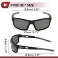 thumbnail image 4 of Unique Bargains Motorcycle Riding Goggles Anti-glare Tri-acetel Cellulose PC UV400 Cycling Sunglasses Deep Gray Lens Black Frame, 4 of 6