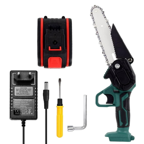Wood cutter machine with battery outlet