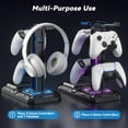 thumbnail image 5 of KDD Gaming Headphone Stand, Controller Holder with Wireless Charger USB and Type C, RGB Headset Stand Rotatable, 5 of 8