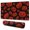 Halloween Red Pumpkins, variant on Long Mouse Pads for Desk,Halloween Realistic Pumpkins Pattern Desk Mats on Top Of Desks, Desk Mouse Pad Extra Large with 3mm Non-Slip Base and Stitched Edge for Gaming,Office,Work,Home 31.5x11.8in