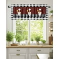 thumbnail image 2 of Kitchen Chef Valances for Windows Black And White P Vintage Laid Knife And Fork Valance Rod Pocket Short Window Treatments Curtains for Kitchen Bathroom Living Room Bedroom, 42 x 18 Inch, 2 of 7
