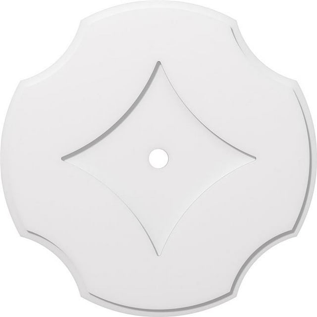 Ekena Millwork CMP32PL-02000 32 in. OD x 2 in. ID Square Percival Architectural Grade PVC Contemporary Ceiling Medallion