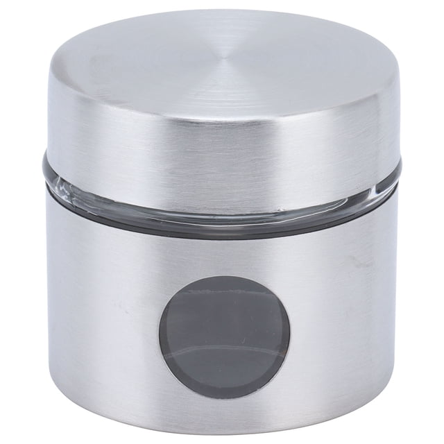 Coffee Beans Jar, Sealing Mini Size Sugar Storage Box Glass And Metal For Kitchen Food Storage Black,White,Silver,Red