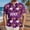 Purple #028, variant on Halloween Shirts for Men Witch Hat Pumpkin Graphic Henley Fall T Shirt Spider Print Short Sleeve Vintage Fashion Tees S