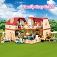 thumbnail image 2 of Juego familiar de casa de muñecas con cabaña acogedora, muebles y accesorios para casa de muñecas, casas de muñecas para juegos de imaginación, para niños pequeños, niños y niñas, 2 of 5