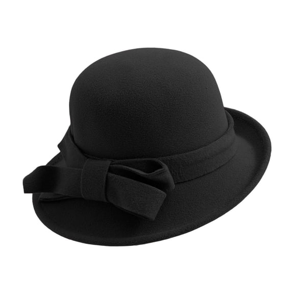 MEICHEN Women's Winter Elegant Cloche Hat Solid Color Bowler Hat Fall Fashion Soft Bucket Hat 1920s Accessories for Women