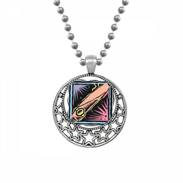 Colliers Gravés Élément Culture Mexicaine Vectoriel Pendentif Lune Rétro Étoiles Bijoux