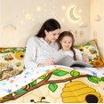 thumbnail image 4 of Erosebridal Boho Bee King Size Comforter Sets,Dreamy Sunflower Floral Comforters King Size,Yellow Orange,Colorful Stars Reversible,3pcs,1 Comforter and 2 Pillowcases, 4 of 7