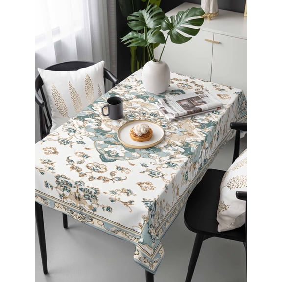 Boho Aztec Tablecloth Rectangle Table Cloth 60x120, Waterproof Tablecloth Outdoor Table Cloth, Tribal Southwest Ethnic Abstract Pattern Washable Table Cover for Kitchen Dinning Party
