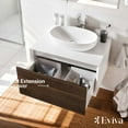 thumbnail image 5 of Eviva Santa Monica 30" Gray Oak Wall Mount Bathroom Vanity w/ Solid Surface Sink, 5 of 8