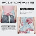 thumbnail image 6 of Pioneer Flower Floral Print Pattern Apron-Garden Aprons for Women with Pockets-Cotton Linen Waterproof Kitchen Cooking Gardening Aprons Adjustable for Kitchen,Cooking,BBQ and Salon 33x27 Inch, 6 of 7