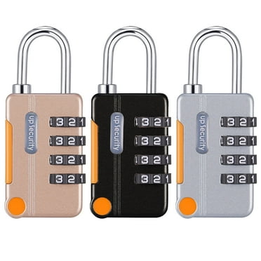 sixwipe 3 Pack Combination Lock,4 Digit Combination Padlock,Outdoor Waterproof Padlock Combo Lock,Combination Padlock for School Gym Sports Locker,Gate,Luggage,Fence,Tool Box,Storage Case