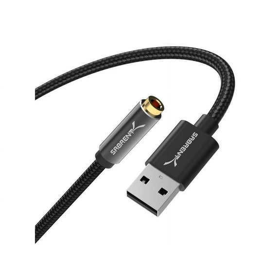 SABRENT USB Type-A to 3.5mm Dual Function Audio Jack Active Adapter 20" Cable (CB-UA35)