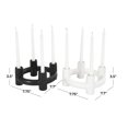 thumbnail image 3 of CosmoLiving by Cosmopolitan 8 Candle Black Ceramic Geometric Circle Candle Holder, Set of 2, 3 of 13