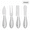 4-piece Cheese Knife Set, variant on Stainless Steel Cheese Knife Set, Silver Hollow Handle Cheese Knives with Fork and Spreader, Serrated and Flat Edge Kitchen Tools for Cheese Board, Butter, Bread, Pizza and Appetizer Serving