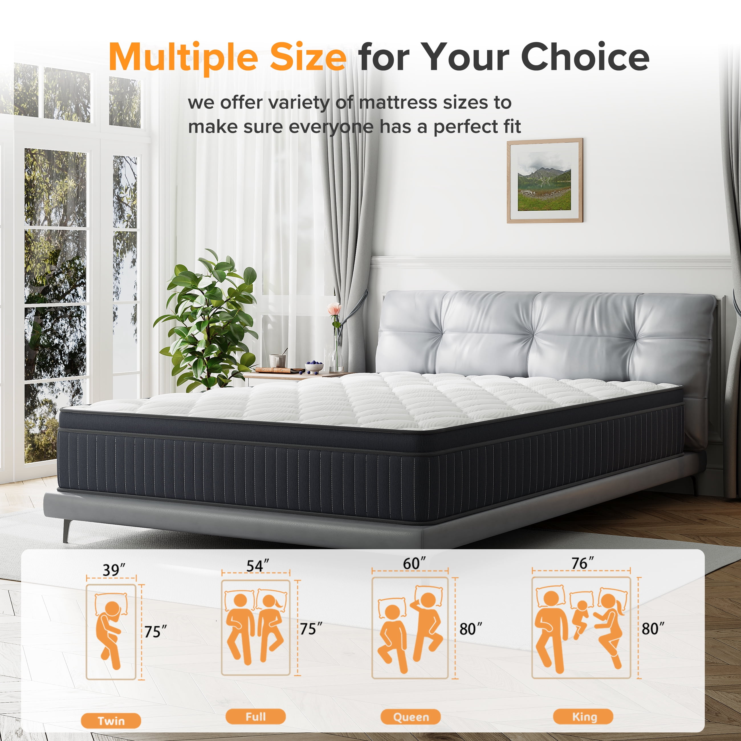 Twin Mattress, Babo Care 12 Inch Hybrid Mattress with Cooling-Gel Memory Foam and Individually Pocket Innerspring , Twin Bed Mattress in a Box, CertiPUR-US Certified, Medium Twin Size Mattress