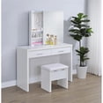 thumbnail image 3 of Coaster Bunbury Engineered Wood Makeup Vanity Table Set in White, 3 of 20