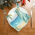 thumbnail image 6 of Iauyy Satin Napkins Set of 4- Tropical Liberty Beach Art DIY Printing Decoration Cloth Napkin- Easy Care for Home/Party, 6 of 8