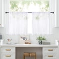 thumbnail image 6 of AOOOWER Transparents Sheer Curtains Kitchen Tiers Short Curtains Light Filtering Rod Pocket Voile Cafe Curtains, 6 of 16