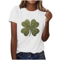 thumbnail image 1 of Mujeres Manga Corta de Verano Tops Impreso Sudadera Casual, Cuello Redondo Blusa Ligera para la Primavera Y el Verano, 1 of 4