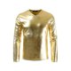 thumbnail image 1 of Camiseta de manga larga con cuello en V brillante para hombre, jersey liso a la moda informal, camisetas de talla grande, 1 of 2