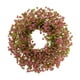 thumbnail image 1 of Corona de plantas de simulación, arreglo floral artificial, adorno para colgar en la pared, decoración para puerta, 1 of 2