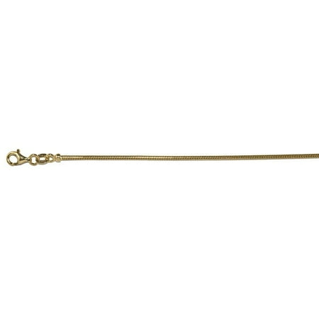 Skate 14k Gold Charm - 14k Yellow Gold 1.6mm Snake Chain Necklace - Length: 16 to 30