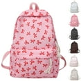 thumbnail image 1 of Bow Backpack Cute Preppy Daypack for Teen Girls College Travel Bookbag Stylish Large Capacity Rucksack, 1 of 3