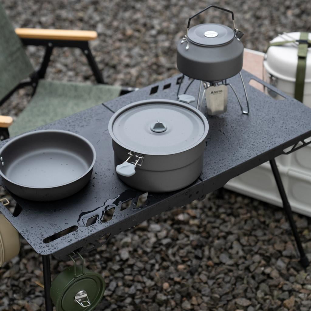 LICEWO Aluminum Camping Pots Cookware Hiking Pots Kettle Frying Pan Easy to Clean