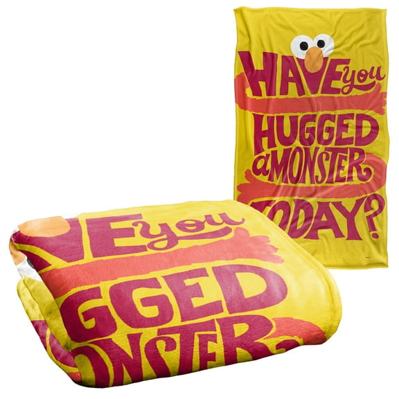 Sesame Street Have You Hugged A Monster Today Officially Licensed Silky Touch Super Soft Throw Blanket 36" x 58"