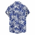 thumbnail image 5 of Tisuna Casual Summer Shirts For Men Floral Print Short Sleeve Lapel Collar Tops Comfortable Leisure Men'S Button Down Hawaii Shirts Blue Size Xxxxl, 5 of 5