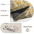 thumbnail image 6 of Runner Rug 2'x6', Spring Yellow Floral Washable Non-Slip Hallway Runner Rugs, Farmhouse Country Flower Butterfly on Linen Bedside Rugs Floor Mats Carpet Runners for Kitchen Bathroom Laundry Room, 6 of 8