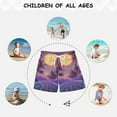 thumbnail image 6 of FORMRS Boys Swim Trunks Quick Dry Mesh Liner Boardshorts Sizes XS-XL, Night Purple Road, 6 of 7