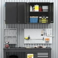 thumbnail image 2 of Coolsun Garage Wall Cabinet, 26" H Metal Wall Cabinet with Lockable Doors and Adjustable Shelf, Wall Mounted Metal Storage Cabinets for Garage Assembly Required (26" H Black), 2 of 9
