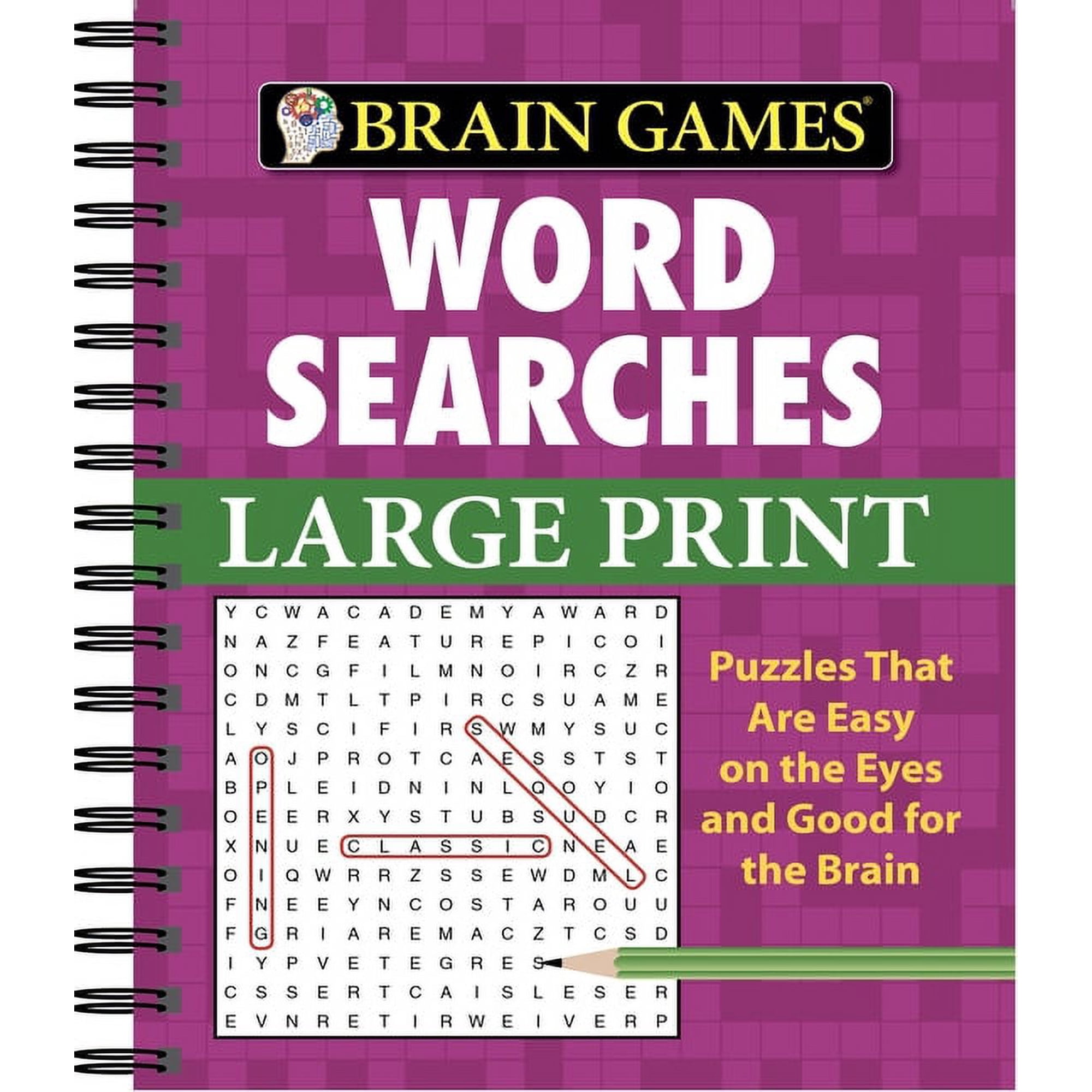 Brain Games Large Print Brain Games - Word Searches - Large Print (Purple), (Spiral-Bound)