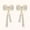 Yellow Gold, variant on K-KED Moissanite Fine Bow Drop Earrings for Women 925 Sterling Silver GRA Certificate