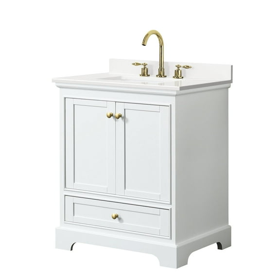 Wyndham Collection Wcs202030s-Qtz-Us3mxx Deborah 30" Free Standing Single Basin Vanity Set