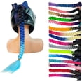 thumbnail image 1 of Hai Hong Helmet Hair Helmet Pigtails Gradient Ramp Helmet Ponytail with Suction Cup for Motorcycle Bike Ombre Color 2PCS, 1 of 6