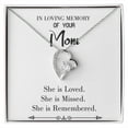 thumbnail image 2 of To Mom Remembrance Message You are Loved White Forever Necklace w Message Card, 2 of 8