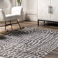 thumbnail image 2 of nuLOOM Nora Kids Giraffe Machine Washable Area Rug, 5' x 8', Dark Gray, 2 of 9