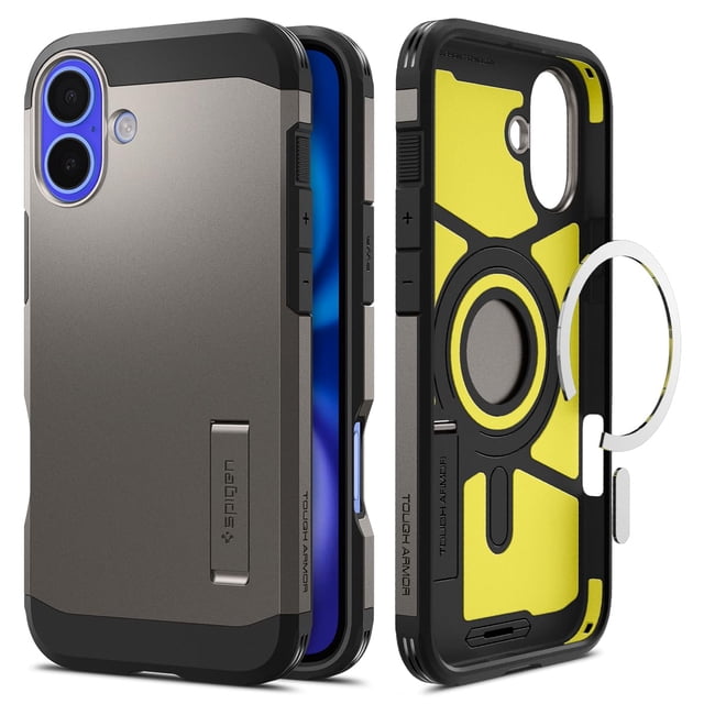 Funda Spigen Tough Armor (Ai) MagFit para iPhone 16 Gunmetal