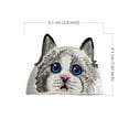 thumbnail image 3 of WIRESTER 2pcs Set 2" x 1.61" Logo Sew Ironed On Badge Embroidery Applique Patch, DIY Vintage Embroidered Patches, for Hats, Jackets, Shirts, Vests and Jeans - White Silver Point Ragdoll Cat, 3 of 7