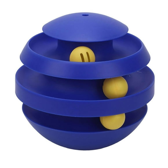 Cat Ball Toy 360 Degree Rotating Bite Proof Reduce Boredom Enhanced Exercise Indoor Cat Ball Toy for