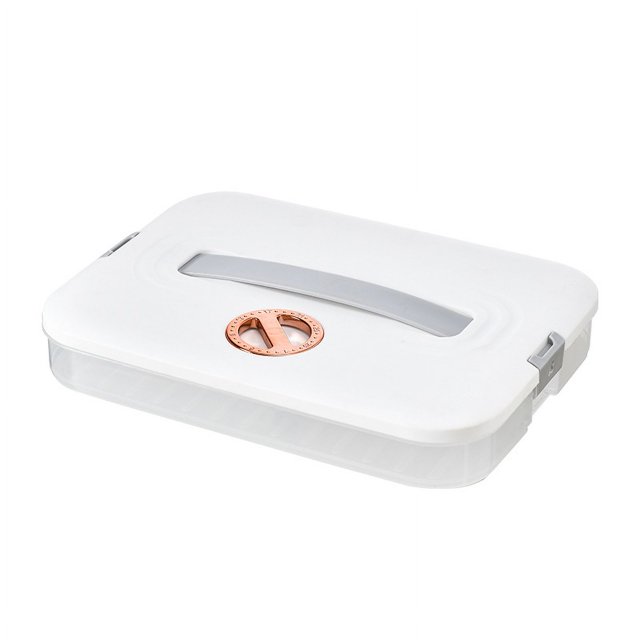 Caja de almacenamiento portátil para bolas de masa de gran capacidad, caja de almacenamiento combinada de múltiples capas con temporizador, caja de wonton para refrigerador de cocina