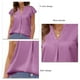 thumbnail image 4 of Blusa de satén de manga corta NikouMX para mujer con Cuello en V Talla S, 4 of 5