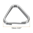 thumbnail image 2 of Uxcell Camera Strap Lug Ring Metal Triangle Split Ring Hook Adapter Universal, Silver 8 Pack, 2 of 7